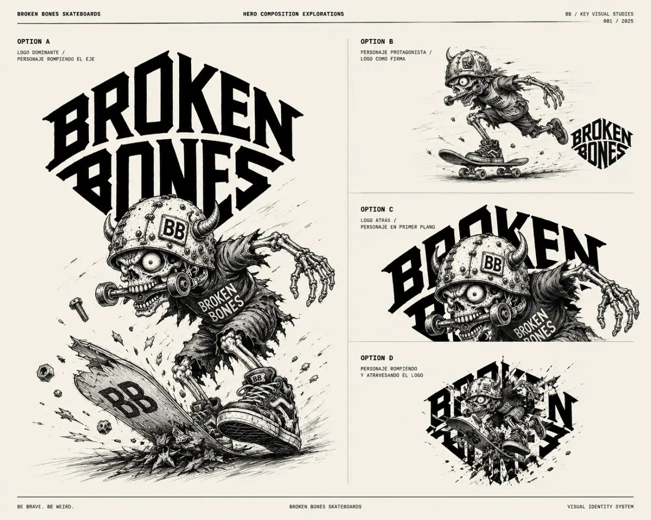 Broken Bones — exploraciones de composición hero