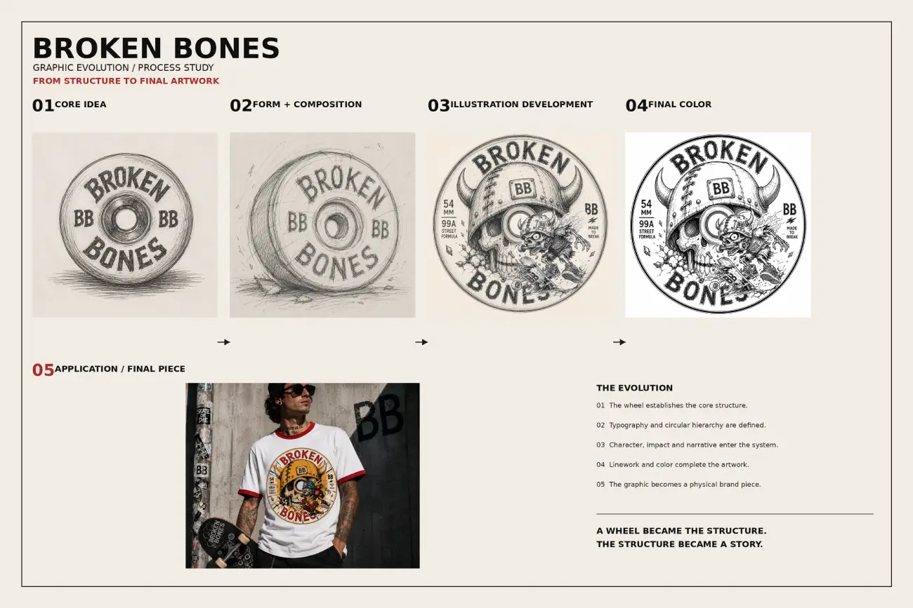 Broken Bones — evolución del gráfico de la rueda