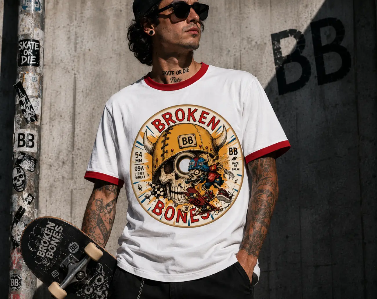 Broken Bones — camiseta rueda