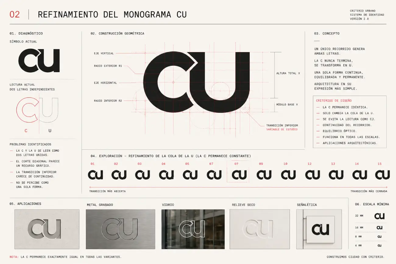 Criterio Urbano — refinamiento del monograma