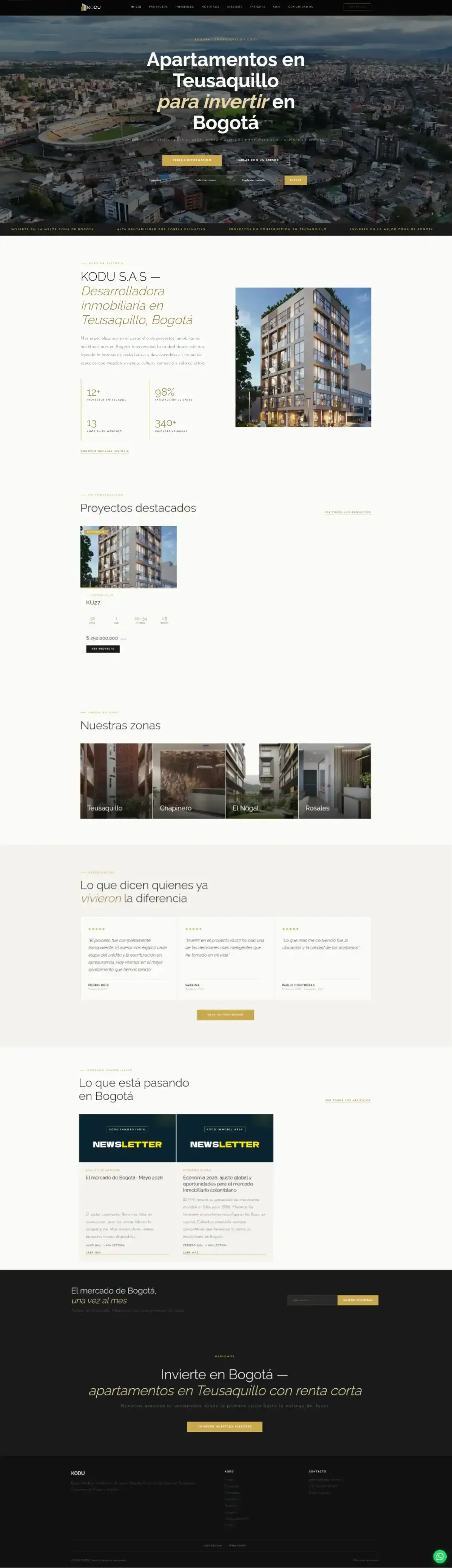 KODU — home del sitio web
