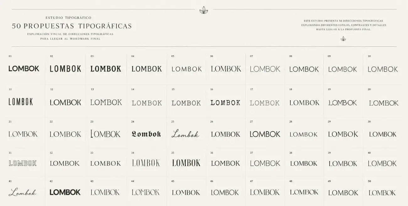 Lombok — 50 propuestas tipográficas