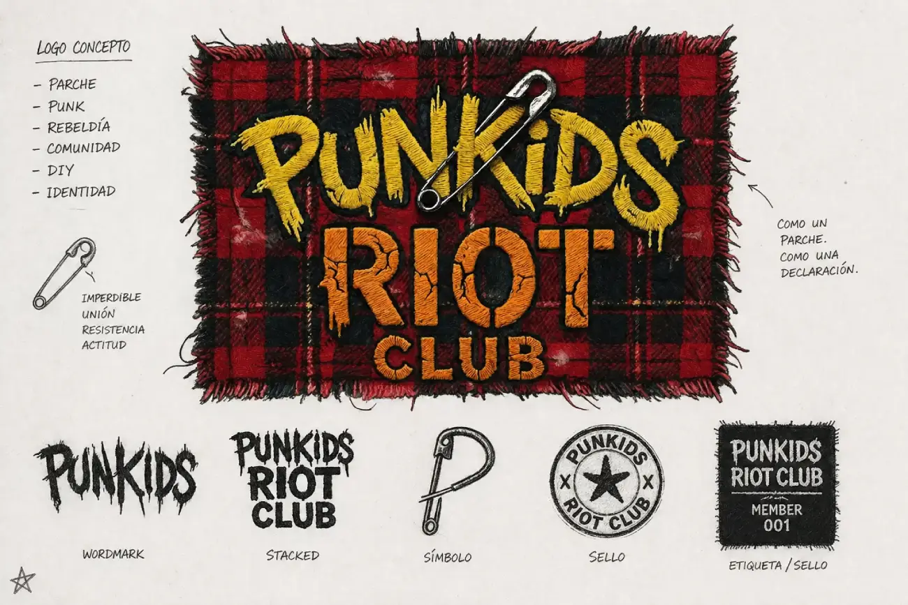 PunKids — logo concepto / parche